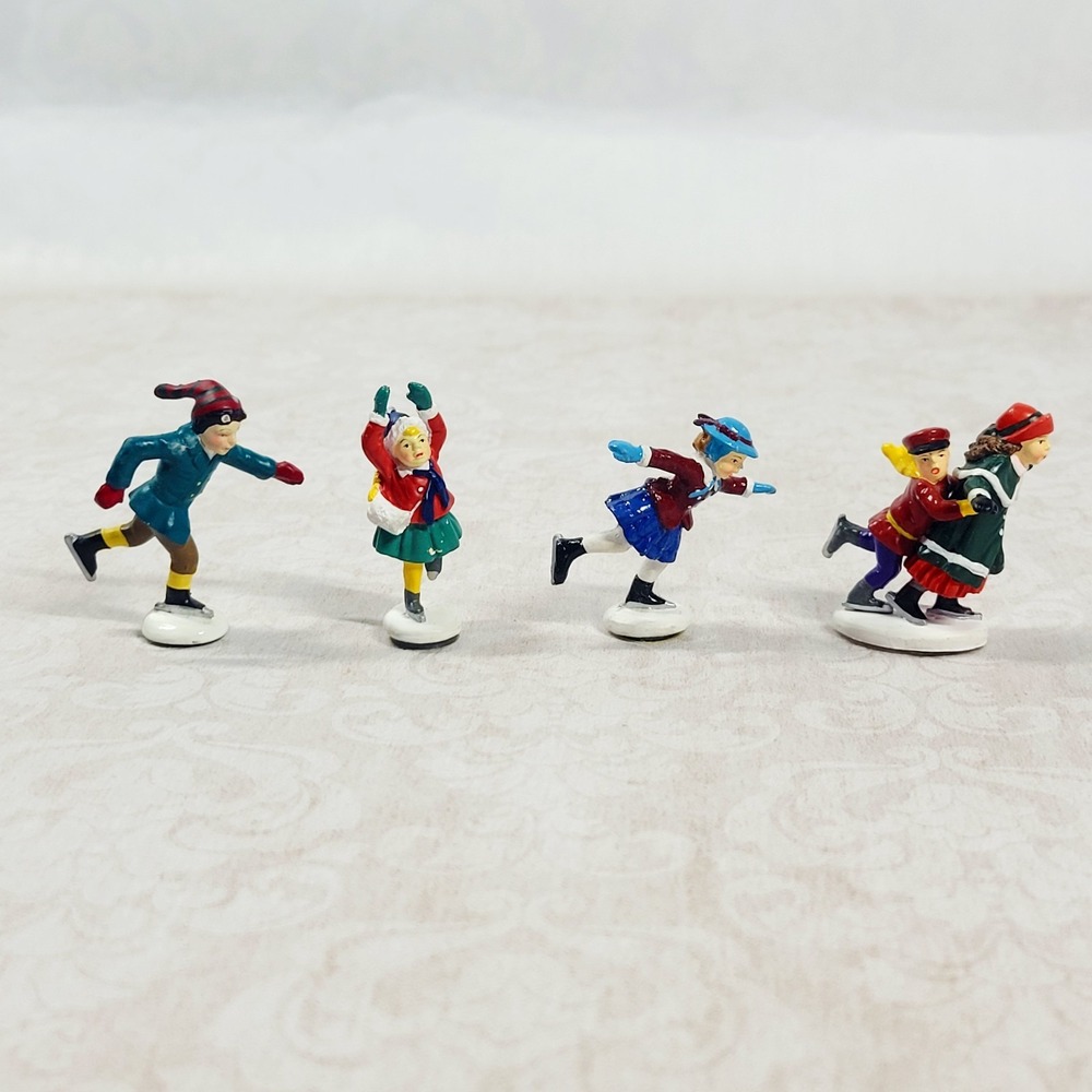 Dept 56 Village Animated Ice Skating Pond Replacement Ice Skating Figures